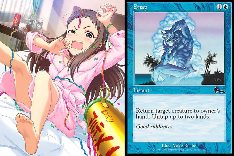 Illustration for article titled Odd Meme: Comparing Anime Cards with Magic the Gathering